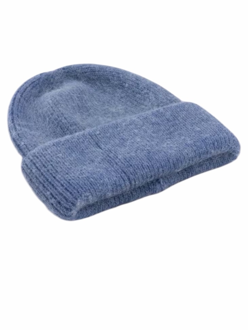 Denim Blue Ribbed Knit Beanie New Without Tags